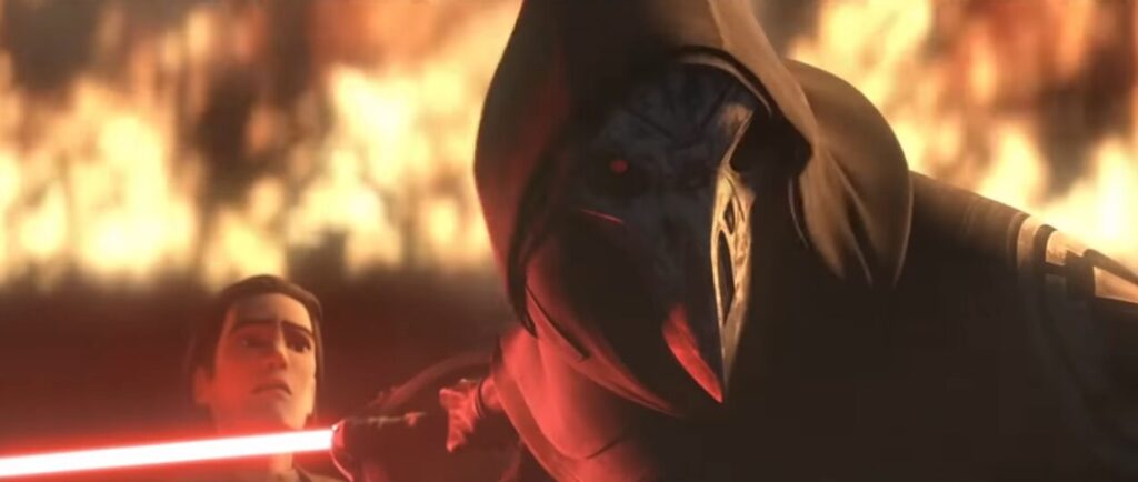 L'un des inquisiteurs que l'on voit dans la bande-annonce de Tales of the Empire est l'inquisiteur qu'Ahsoka affronte dans Tales of the Jedi // Source : Lucasfilm L'un des inquisiteurs que l'on voit dans la bande-annonce de Tales of the Empire est l'inquisiteur qu'Ahsoka affronte dans Tales of the Jedi // Source : Lucasfilm
