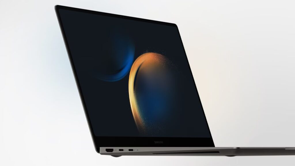 Le Galaxy Book 3 Pro estun ultraportable fin et élégant // Source : Samsung Le Galaxy Book 3 Pro estun ultraportable fin et élégant // Source : Samsung
