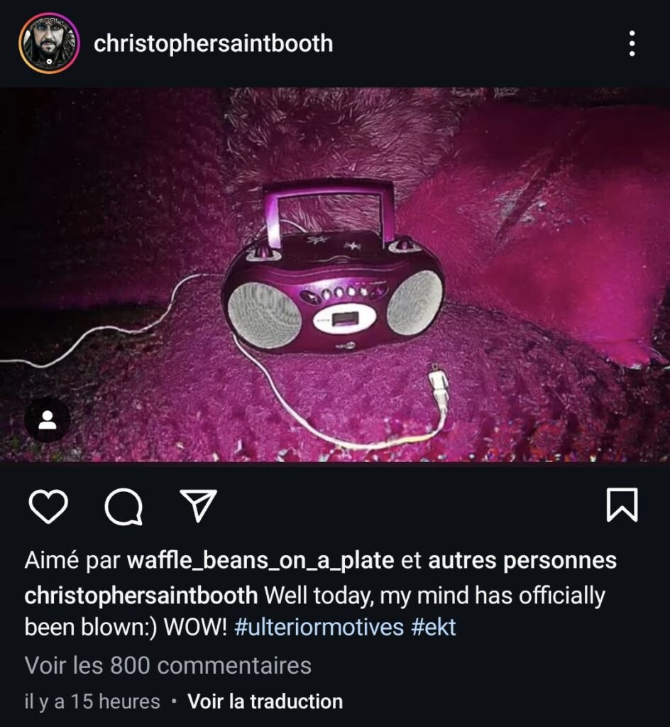 Le compositeur de la chanson a publié sur Instagram // Source : Capture d'écran Numerama Le compositeur de la chanson a publié sur Instagram // Source : Capture d'écran Numerama