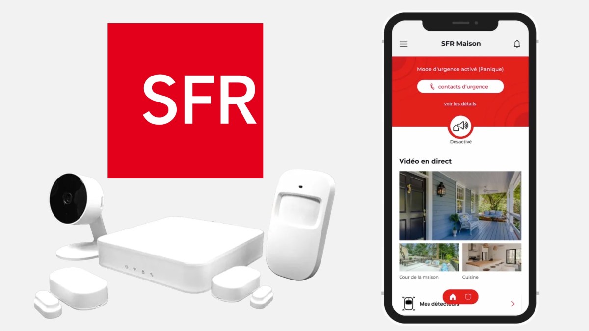 L'offre Maison Surveillée de SFR. // Source : Numerama L'offre Maison Surveillée de SFR. // Source : Numerama
