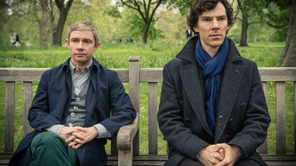Martin Freeman et Benedict Cumberbatch dans Sherlock. // Source : BBC Martin Freeman et Benedict Cumberbatch dans Sherlock. // Source : BBC