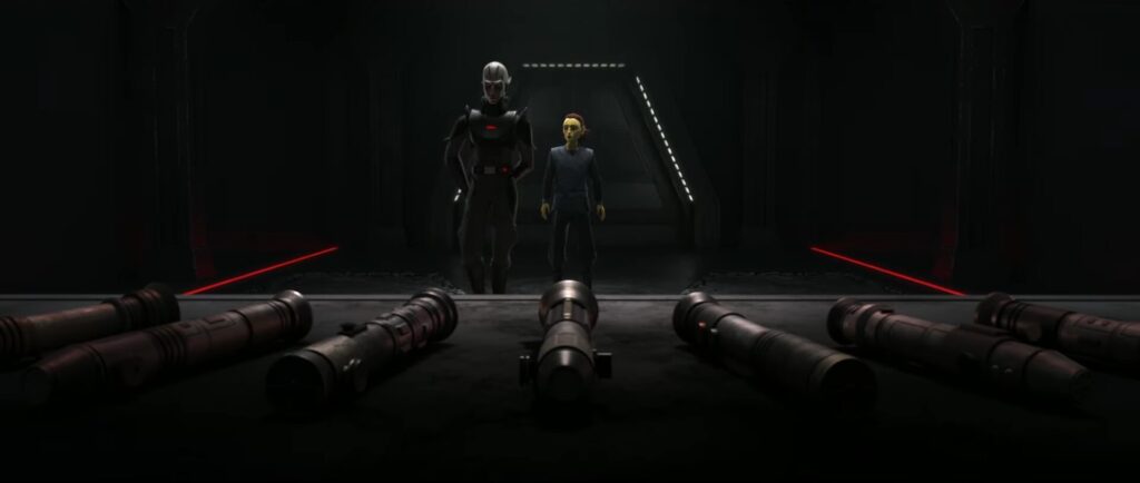 Le Grand Inquisiteur, qui a participé à la chute de Barriss Offee e tant que Jedi, la forme au côté obscur // Source : Lucasfilm Le Grand Inquisiteur, qui a participé à la chute de Barriss Offee e tant que Jedi, la forme au côté obscur // Source : Lucasfilm