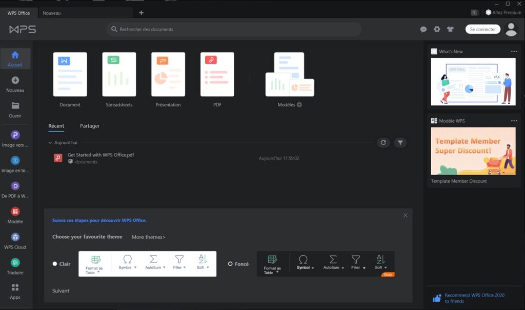 WPS Office est une suite bureautique complète et gratuite WPS Office est une suite bureautique complète et gratuite