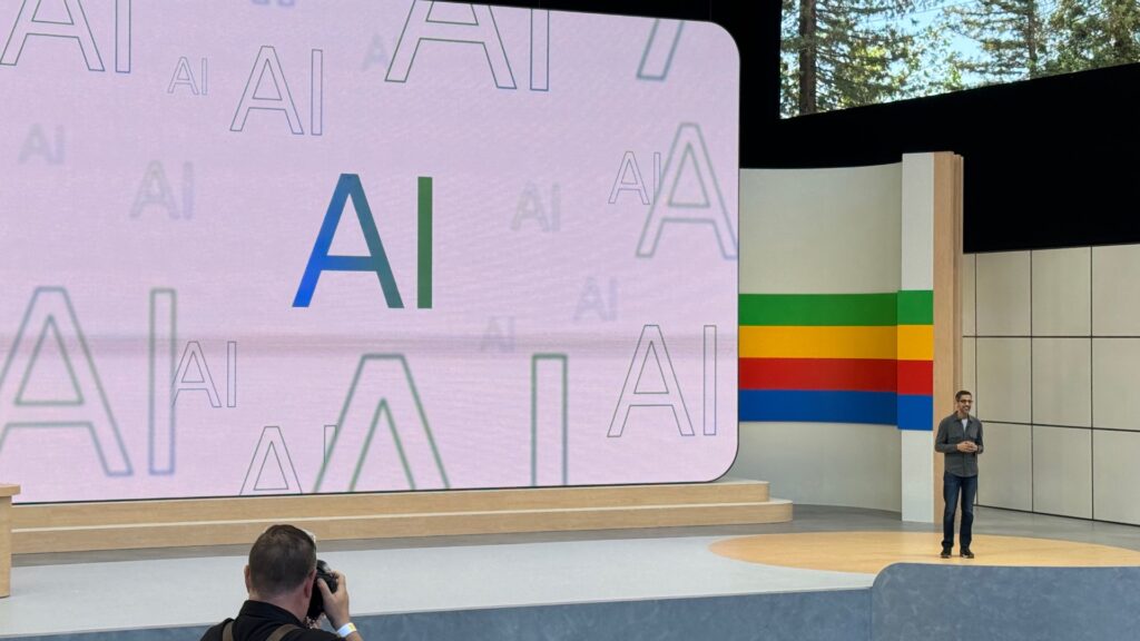 Google se moque des personnes qui lui disent qu'il parle trop d'IA. Google se moque des personnes qui lui disent qu'il parle trop d'IA.