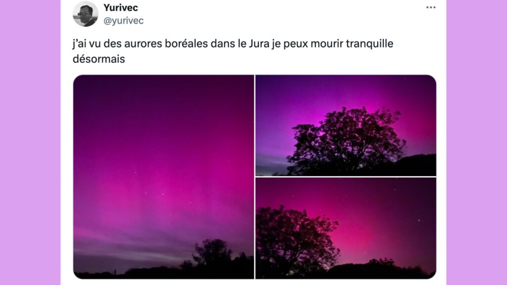 De nombreux internautes ont partagé leurs plus beaux clichés du ciel. // Source : Capture d'écran Twitter De nombreux internautes ont partagé leurs plus beaux clichés du ciel. // Source : Capture d'écran Twitter