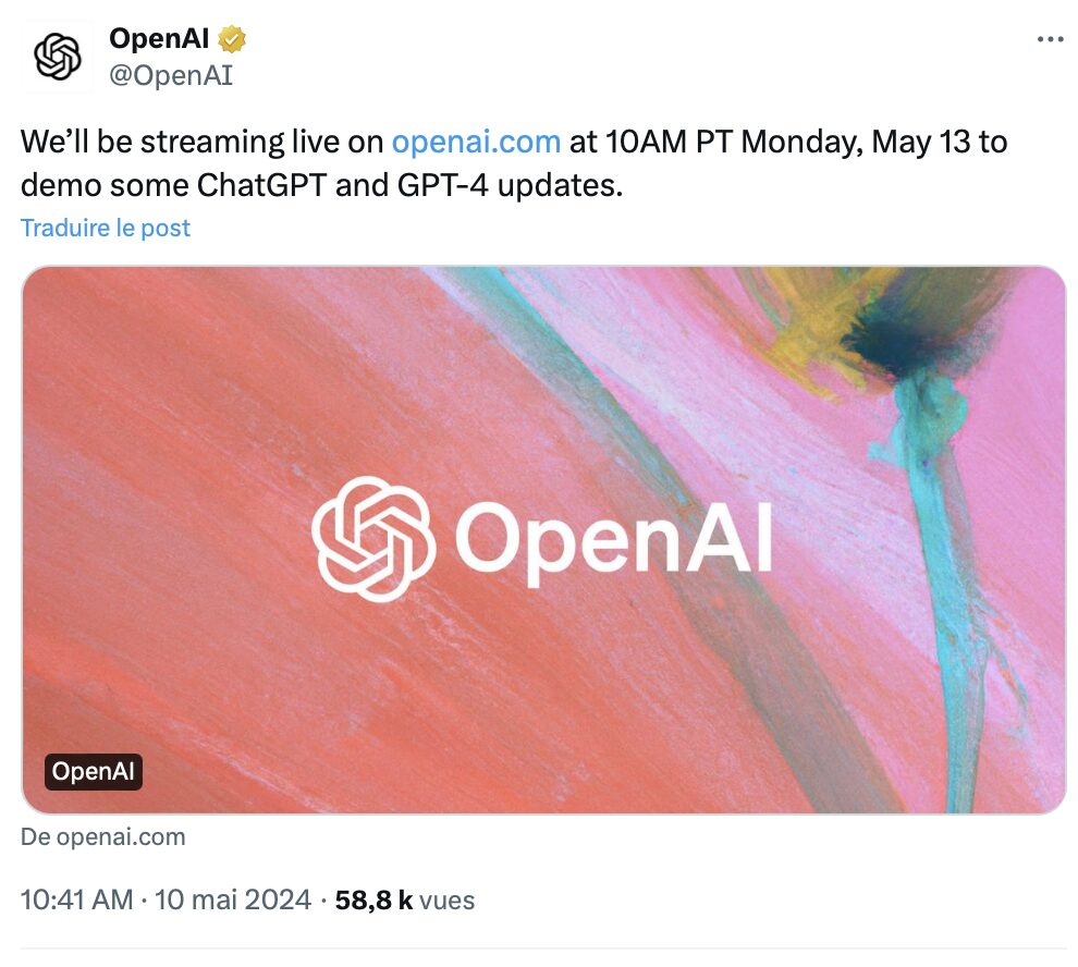 Une conférence OpenAI ? C'est très rare. Une conférence OpenAI ? C'est très rare.