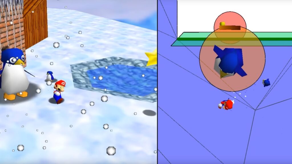 Une porte dans Super Mario 64 // Source : Capture YouTube Une porte dans Super Mario 64 // Source : Capture YouTube