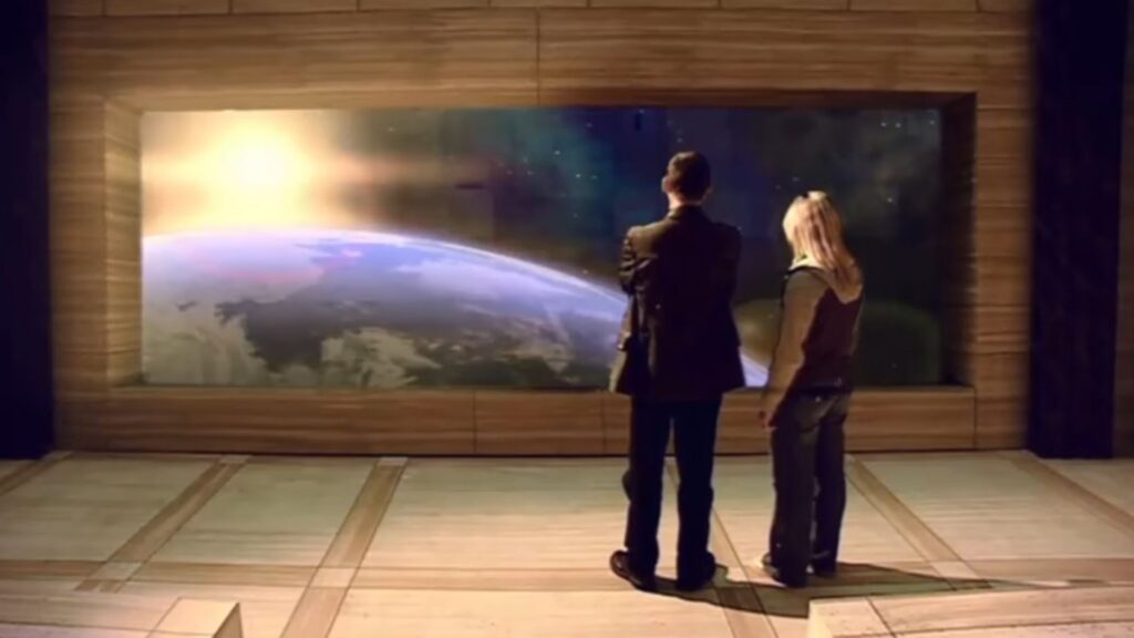 Le 9e Docteur et Rose, dans "The end of the world" en 2005. // Source : BBC