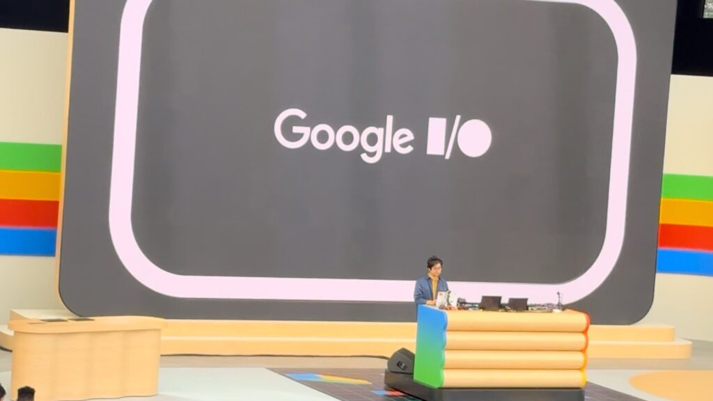 Google I/O 2024 depuis Mountain View; // Source : Numerama Google I/O 2024 depuis Mountain View; // Source : Numerama