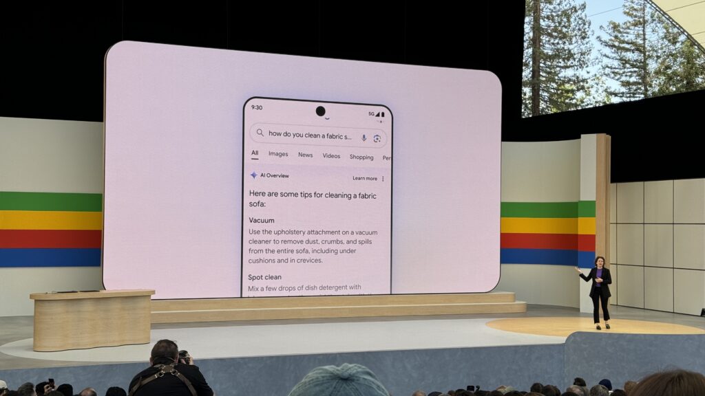 L'IA dans Google Search, une annonce forte de la Google I/O 2024. L'IA dans Google Search, une annonce forte de la Google I/O 2024.
