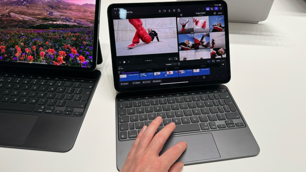 Le nouvel iPad Pro M4, avec son écran OLED très sombre.. // Source : Numerama Le nouvel iPad Pro M4, avec son écran OLED très sombre.. // Source : Numerama