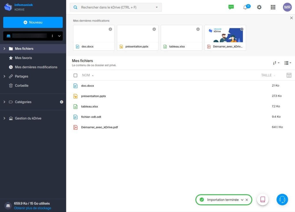 Doté d'une suite bureautique, kDrive est un service de stockage cloud basé en Suisse axé sur la sécurité Doté d'une suite bureautique, kDrive est un service de stockage cloud basé en Suisse axé sur la sécurité