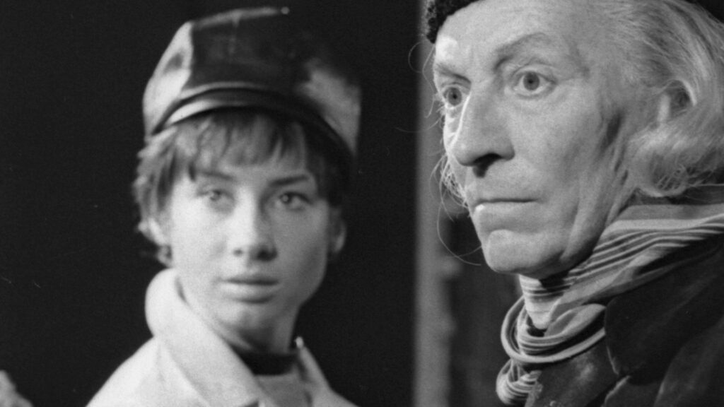 Susan et le 1er Docteur (William Hartnell). // Source : BBC Susan et le 1er Docteur (William Hartnell). // Source : BBC