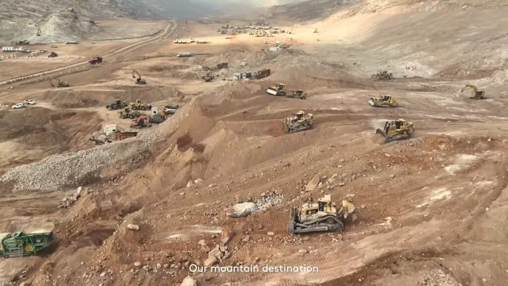 Les travaux à Trojena en mai 2024  // Source : YouTube / Neom