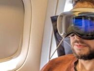L'Apple Vision Pro dans un avion. // Source : Numerama L'Apple Vision Pro dans un avion. // Source : Numerama