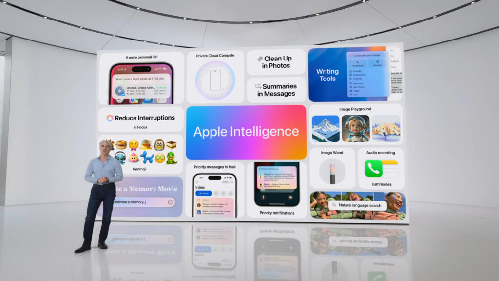 Les fonctions Apple Intelligence résumées. // Source : Apple Les fonctions Apple Intelligence résumées. // Source : Apple