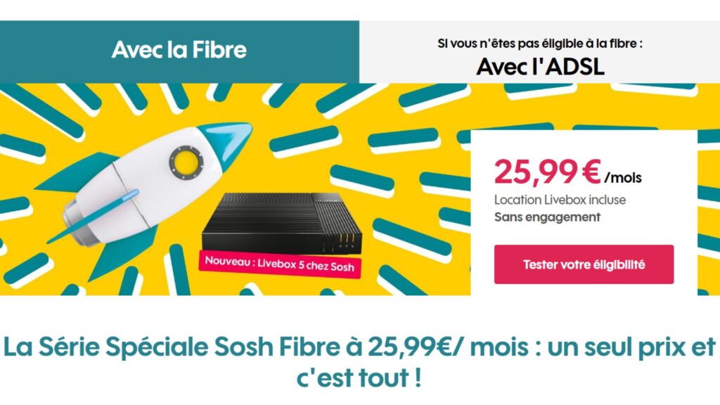 Le nouveau prix de la Boîte Sosh // Source : Sosh Le nouveau prix de la Boîte Sosh // Source : Sosh