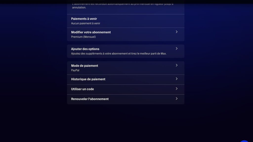 Résiliation de l'abonnement Max // Source : Capture d'écran Résiliation de l'abonnement Max // Source : Capture d'écran