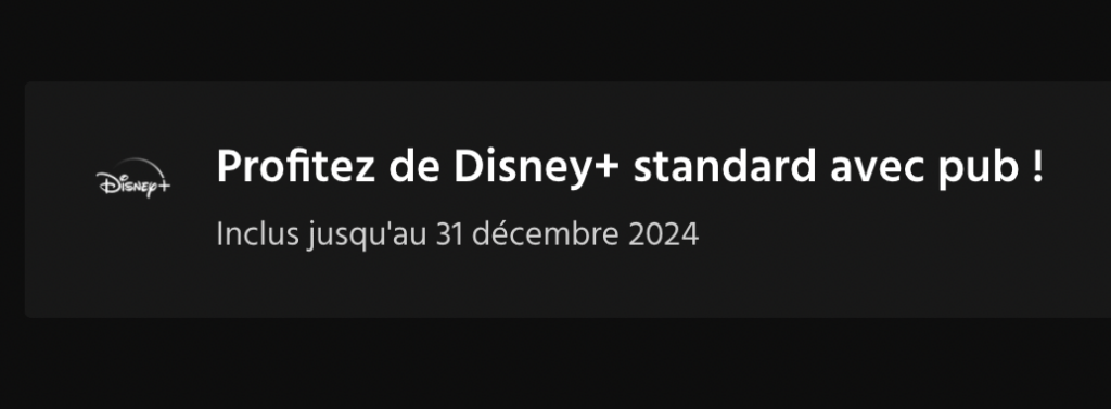 L'offre Disney+ dans Canal+ // Source : Capture d'écran L'offre Disney+ dans Canal+ // Source : Capture d'écran