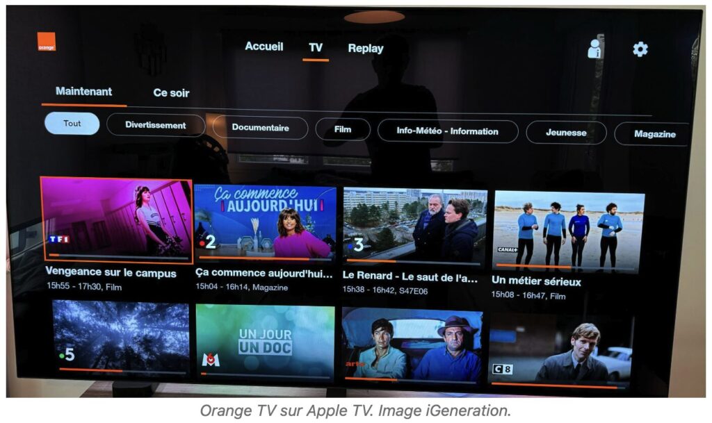 Le site iGeneration a obtenu quelques photos de l'app Orange sur Apple TV. Le site iGeneration a obtenu quelques photos de l'app Orange sur Apple TV.