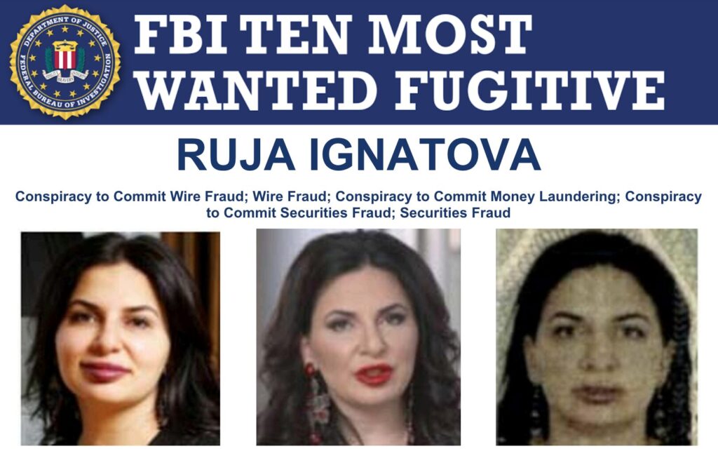 L'avis de recherche de Ruja Ignatova sur le site du FBI. // Source : FBI L'avis de recherche de Ruja Ignatova sur le site du FBI. // Source : FBI