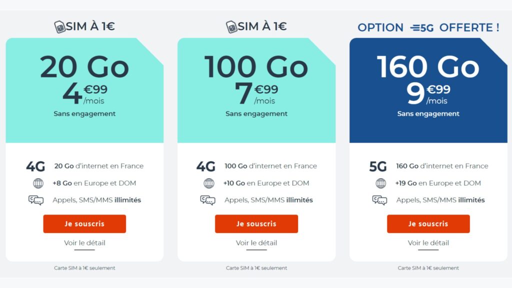 Les forfaits du moment chez Cdiscount // Source : Cdiscount Mobile Les forfaits du moment chez Cdiscount // Source : Cdiscount Mobile