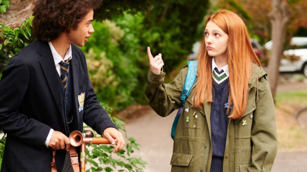Le personnage d'Harriet dans Geek Girl est interprété par Emily Carey. // Source : Netflix Le personnage d'Harriet dans Geek Girl est interprété par Emily Carey. // Source : Netflix