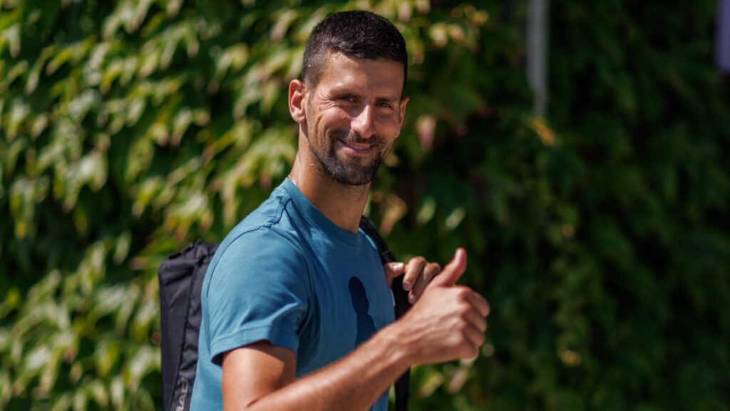 Novak Djokovic à Wimbledon // Source : Twitter Wimbledon Novak Djokovic à Wimbledon // Source : Twitter Wimbledon