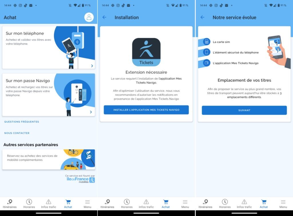 Quand on achète un ticket de métro sur Android dans Île-de-France Mobilités, il faut ajouter une extension pour le HCE. Quand on achète un ticket de métro sur Android dans Île-de-France Mobilités, il faut ajouter une extension pour le HCE.