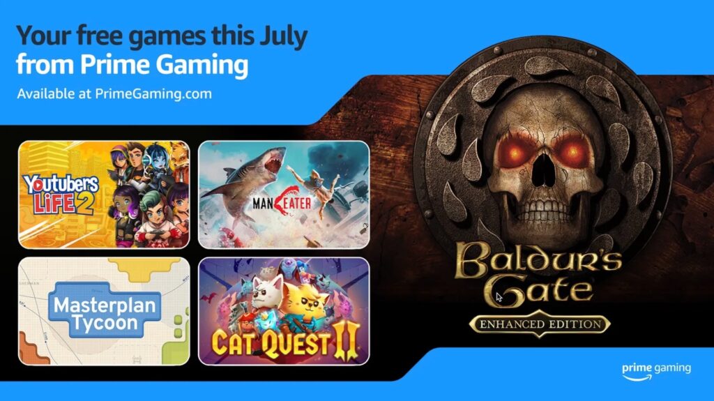 Amazon Prime Gaming en juillet 2024 // Source : Amazon
