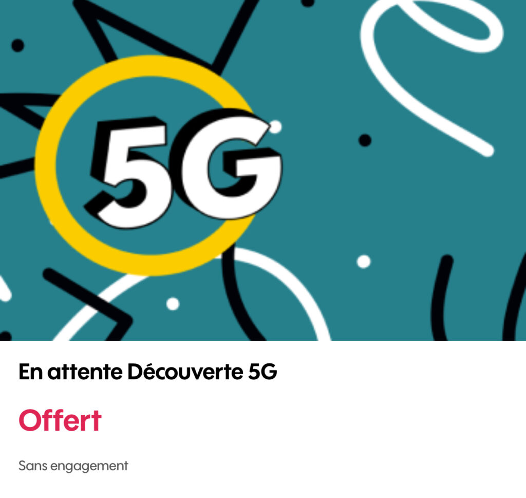 Dans son espace client Orange/Sosh, l'option Découverte 5G apparaît après la demande. Dans son espace client Orange/Sosh, l'option Découverte 5G apparaît après la demande.