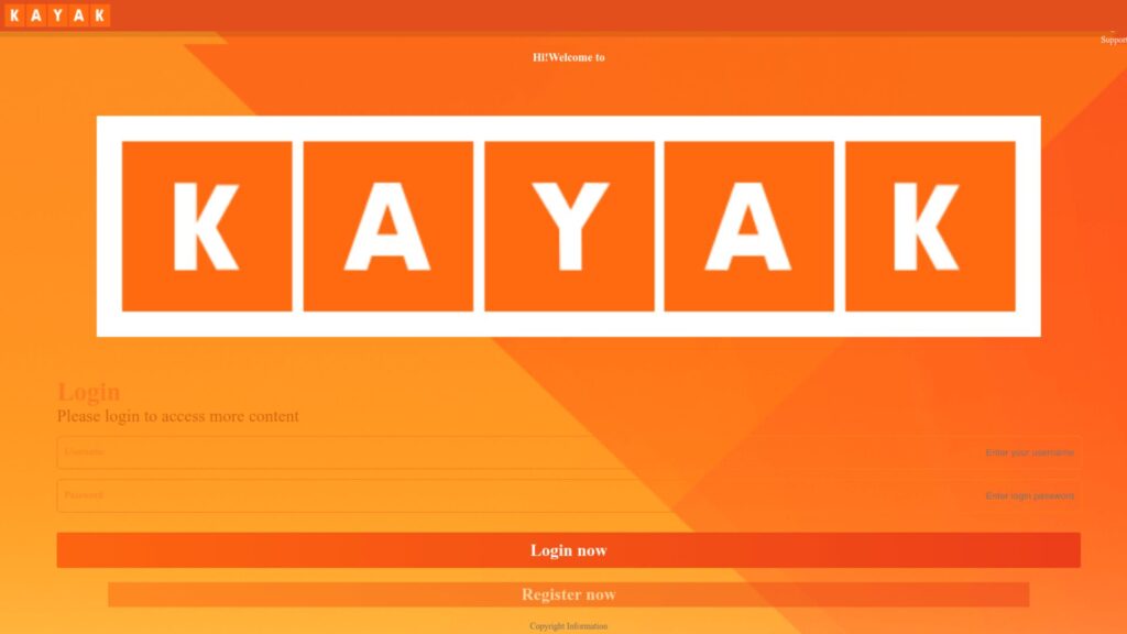 Un site clone du comparateur de vol Kayak. // Source : Check Point Un site clone du comparateur de vol Kayak. // Source : Check Point