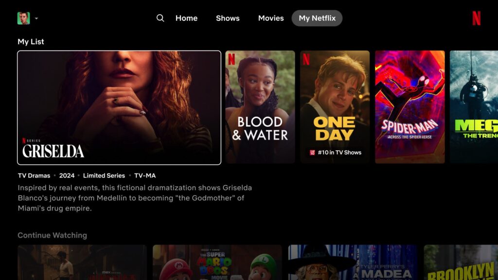 Le futur onglet « Mon Netflix ». // Source : Netflix Le futur onglet « Mon Netflix ». // Source : Netflix