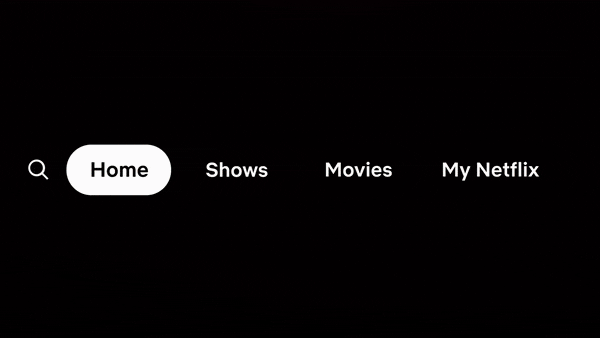 La nouvelle interface d'accueil de Netflix. // Source : Netflix La nouvelle interface d'accueil de Netflix. // Source : Netflix