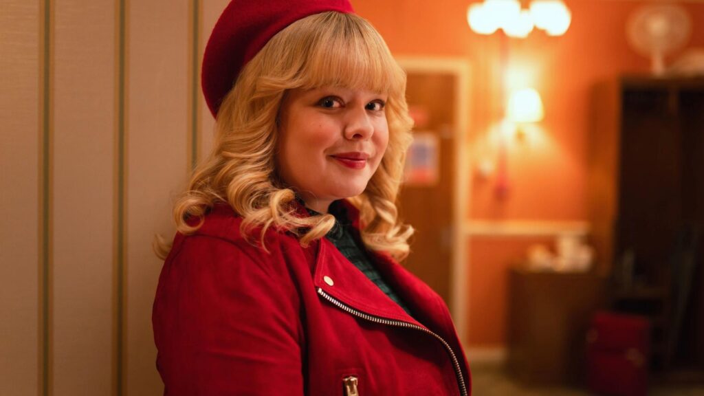 Nicola Coughlan dans l'épisode Joy to the World de Doctor Who, en décembre 2024. // Source : BBC Nicola Coughlan dans l'épisode Joy to the World de Doctor Who, en décembre 2024. // Source : BBC