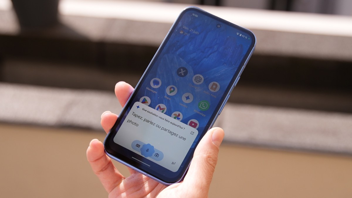 Google Pixel 8a // Source : Alfred Tertrais / Numerama Google Pixel 8a // Source : Alfred Tertrais / Numerama