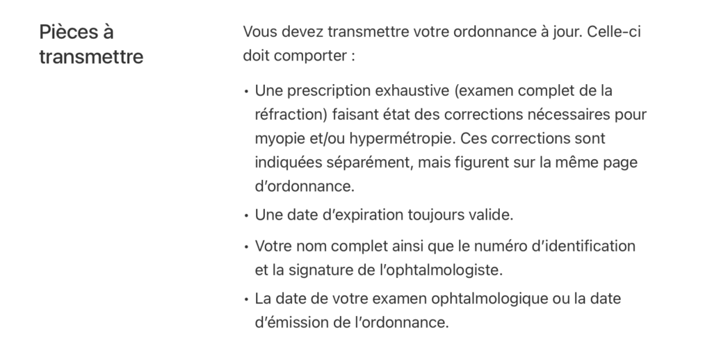 Les pièces demandées par Apple. Les pièces demandées par Apple.