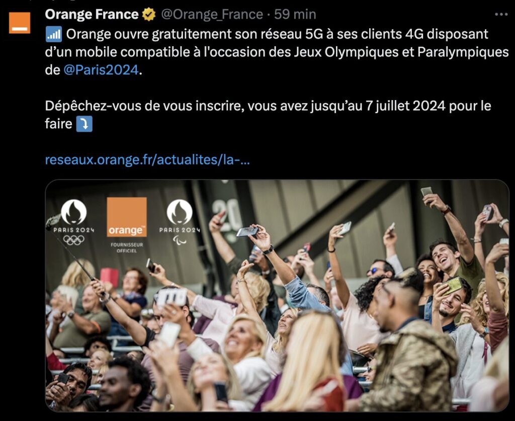 Orange a communiqué sur son site spécial 5G le 28 jun. Orange a communiqué sur son site spécial 5G le 28 jun.