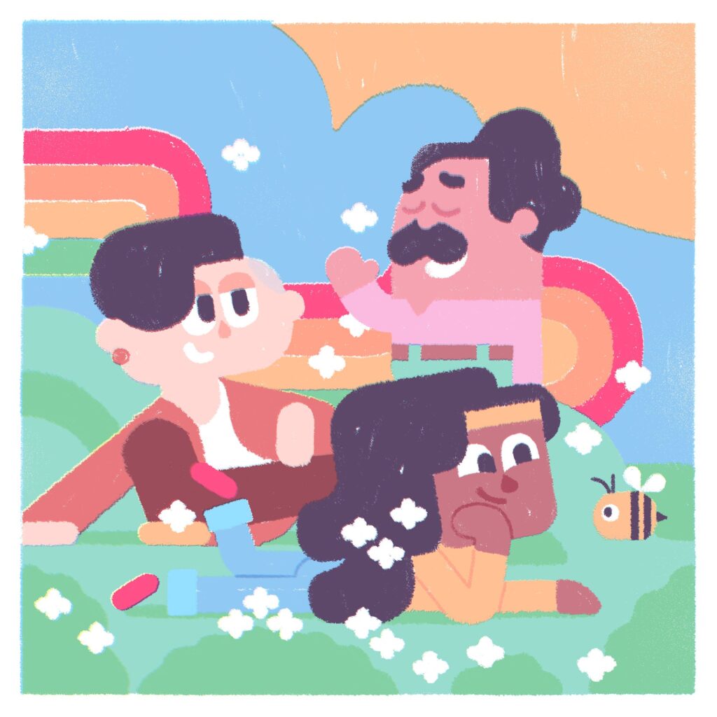 Les personnages LGBT de Duolingo // Source : Duolingo Les personnages LGBT de Duolingo // Source : Duolingo