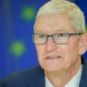 Tim Cook, le patron d'Apple, lors d'une visite à la Commission européenne. // Source : EC - Audiovisual Service