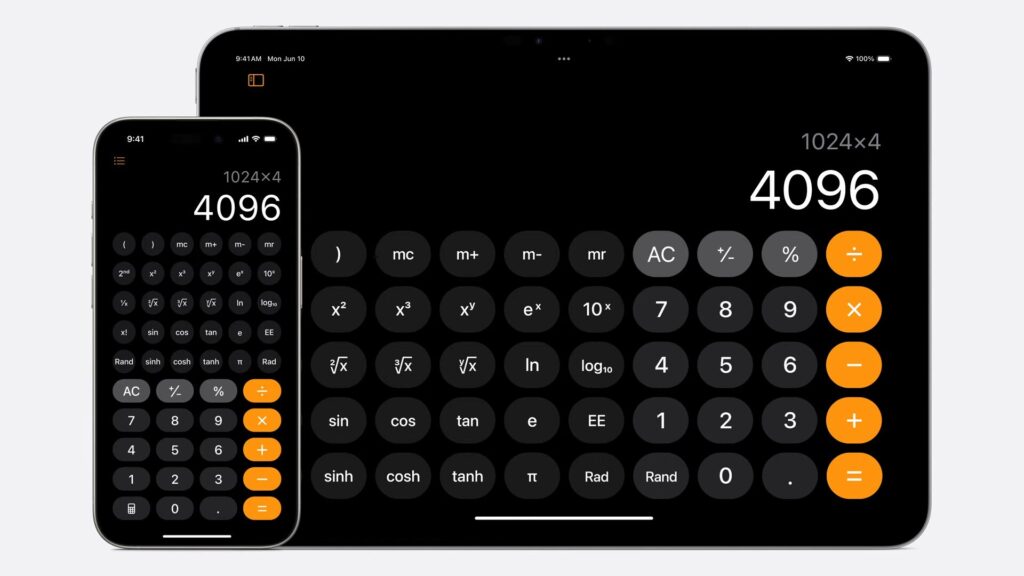 Les nouvelles calculatrices pour iPad // Source : Capture d'écran Numerama Les nouvelles calculatrices pour iPad // Source : Capture d'écran Numerama