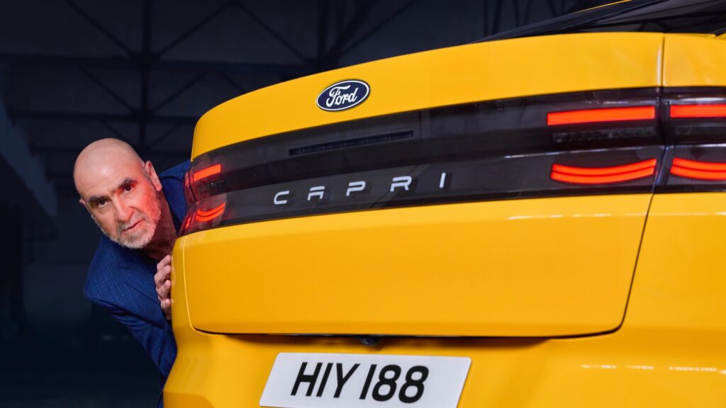 Ford Capri avec Eric Cantona // Source : Ford Ford Capri avec Eric Cantona // Source : Ford