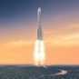 Vue d'artiste d'Ariane 6 en vol. // Source : ESA