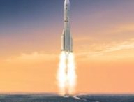 Vue d'artiste d'Ariane 6 en vol. // Source : ESA