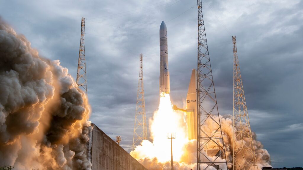 C'est le départ ! // Source : CNES/ESA/Arianespace-ArianeGroup/Optique Vidéo CSG/S.Martin-P.Piron, 2024 (photo recadrée) C'est le départ ! // Source : CNES/ESA/Arianespace-ArianeGroup/Optique Vidéo CSG/S.Martin-P.Piron, 2024 (photo recadrée)