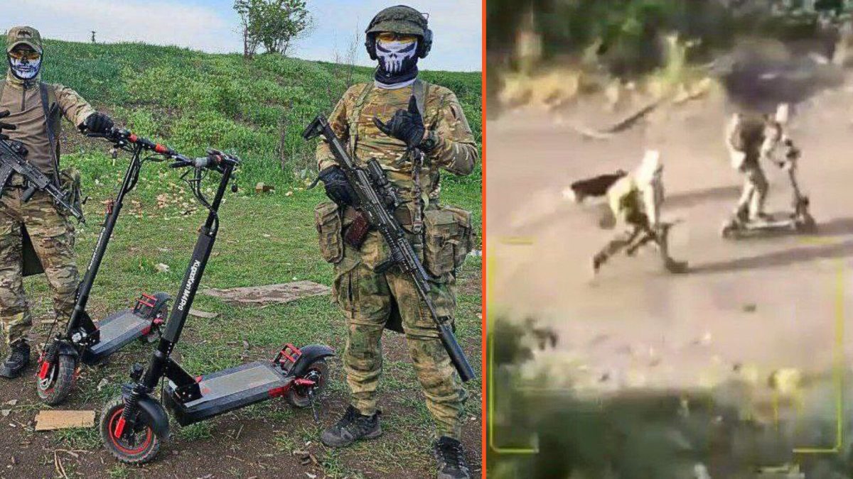 L'armée russe s'équipe en trottinette électrique. // Source : Telegram / X / Numerama L'armée russe s'équipe en trottinette électrique. // Source : Telegram / X / Numerama