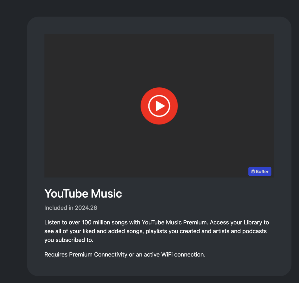 Les Tesla obtiennent YouTube Music // Source : Capture d'écran Numerama Les Tesla obtiennent YouTube Music // Source : Capture d'écran Numerama