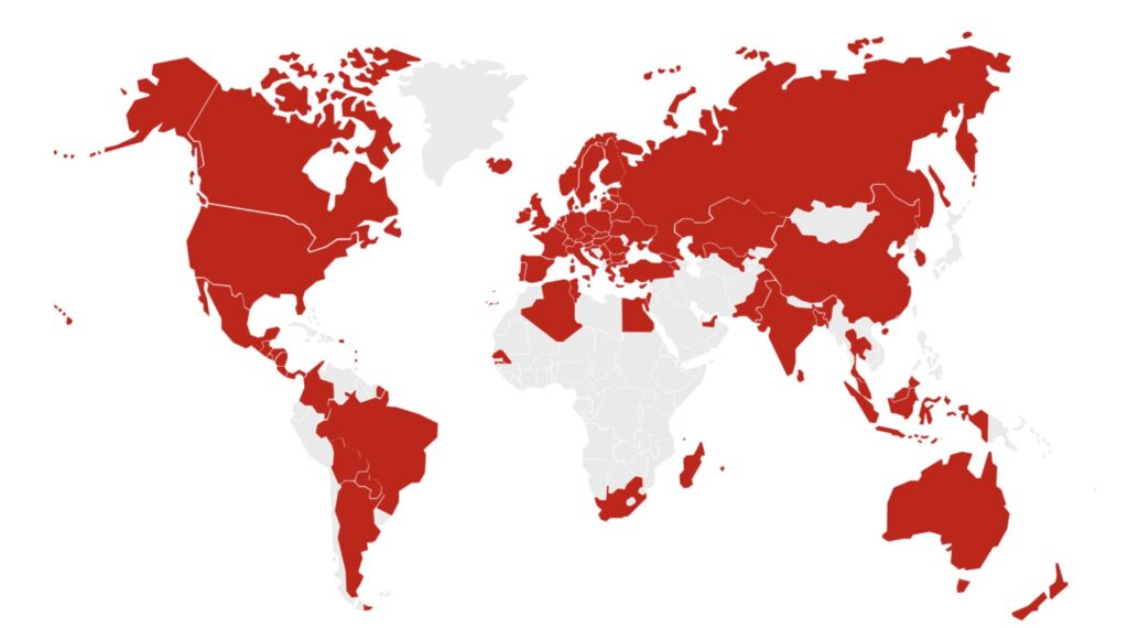La liste des pays non compatibles Free Mobile 5G devient de plus en plus petite // Source : Capture d'écran Numerama La liste des pays non compatibles Free Mobile 5G devient de plus en plus petite // Source : Capture d'écran Numerama
