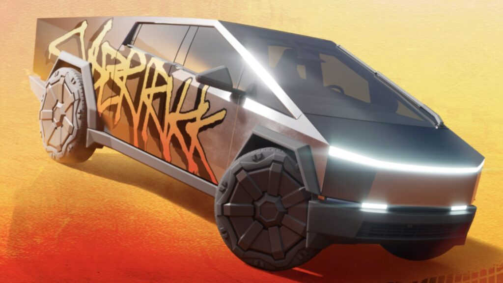 Le Cybertruck de Tesla dans Fortnite // Source : Epic Games Le Cybertruck de Tesla dans Fortnite // Source : Epic Games