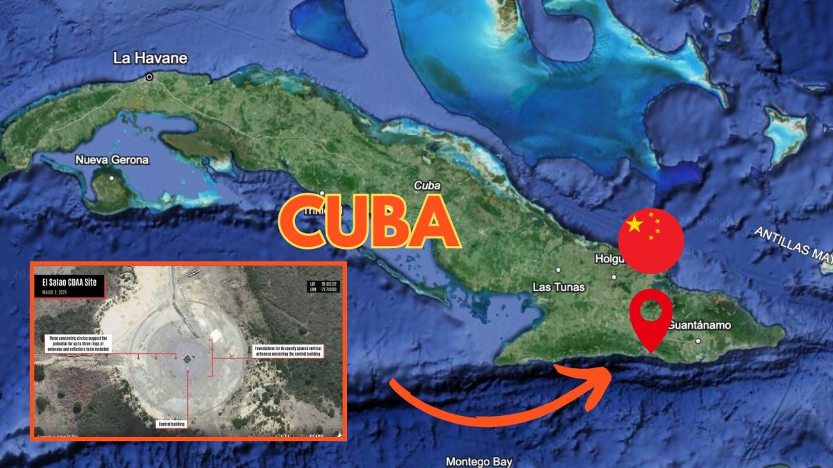 La Chine a installé des bases d'écoutes à Cuba. // Source : Google Earth / Numerama La Chine a installé des bases d'écoutes à Cuba. // Source : Google Earth / Numerama